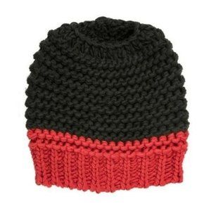 Messy Bun Top Knot‎ Beanie - UGA Georgia Bulldogs Atlanta Falcons